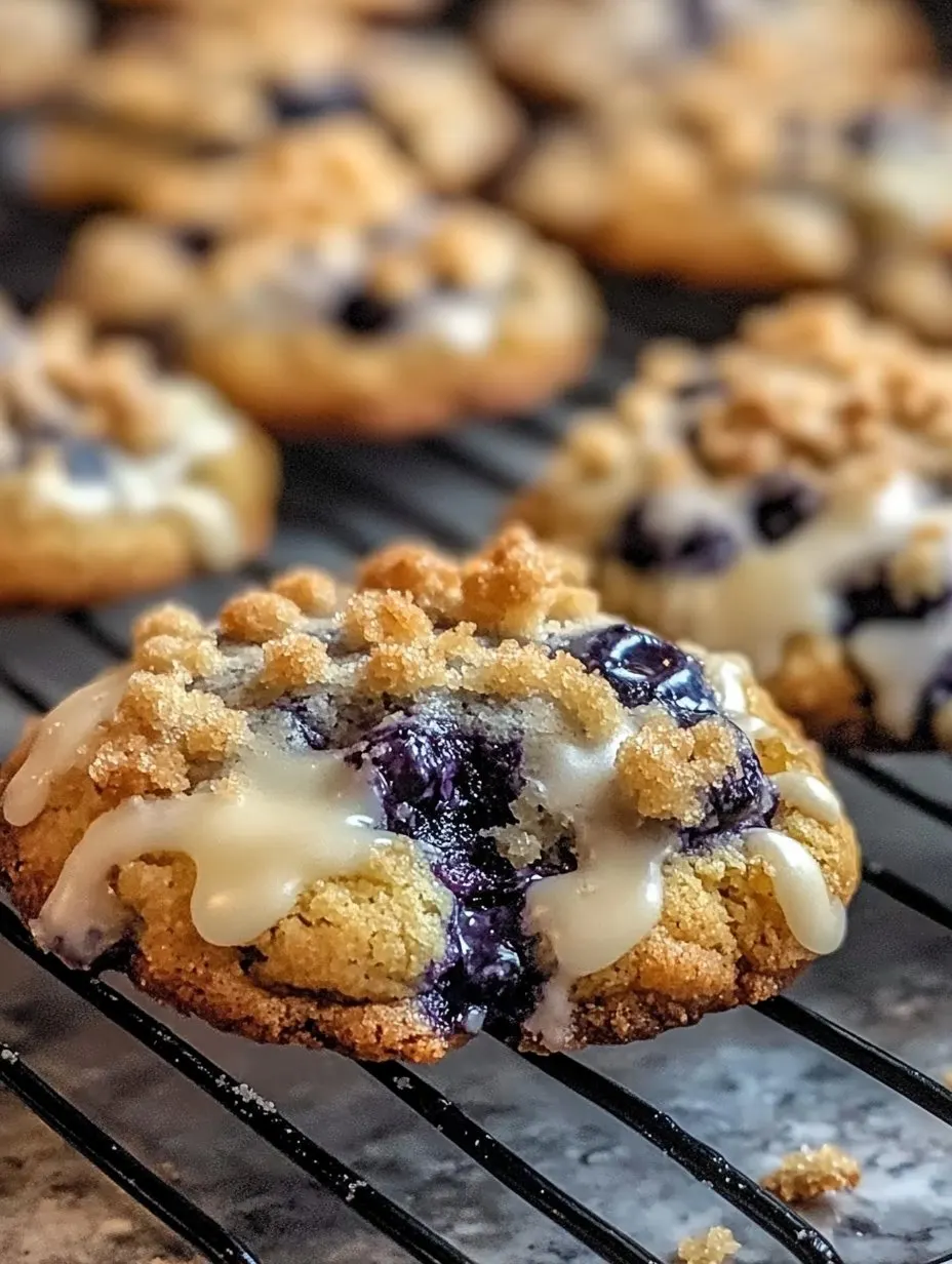 Blueberry Muffin Cookies with Streusel Topping Recipe