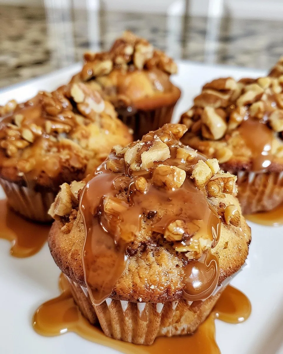 Caramel Apple Muffins With Walnuts Recipe