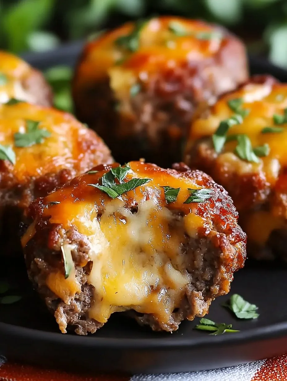 Cheesy Stuffed Meatloaf Bites Recipe