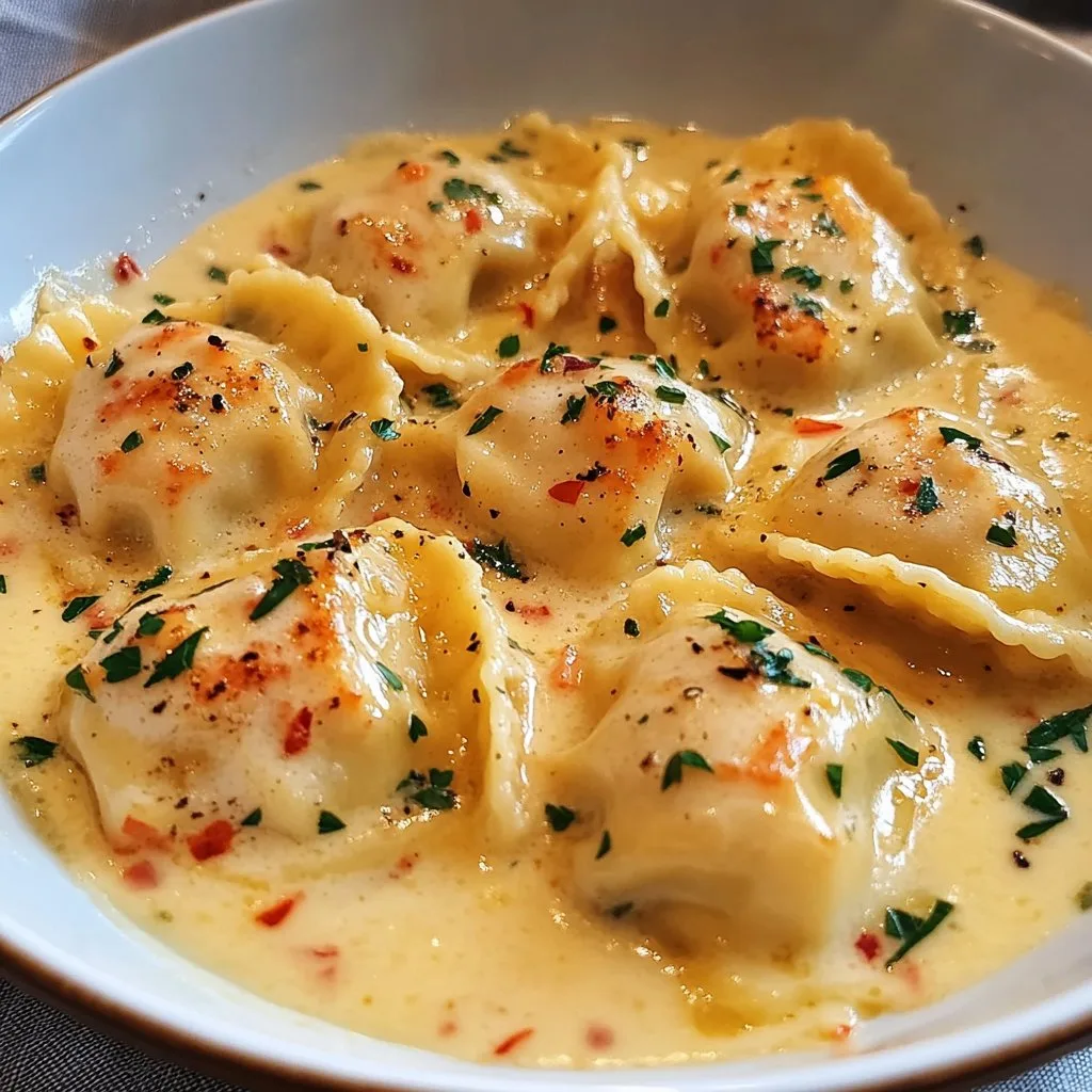 Delicious Lobster Ravioli in Garlic Butter Sauce Recipe