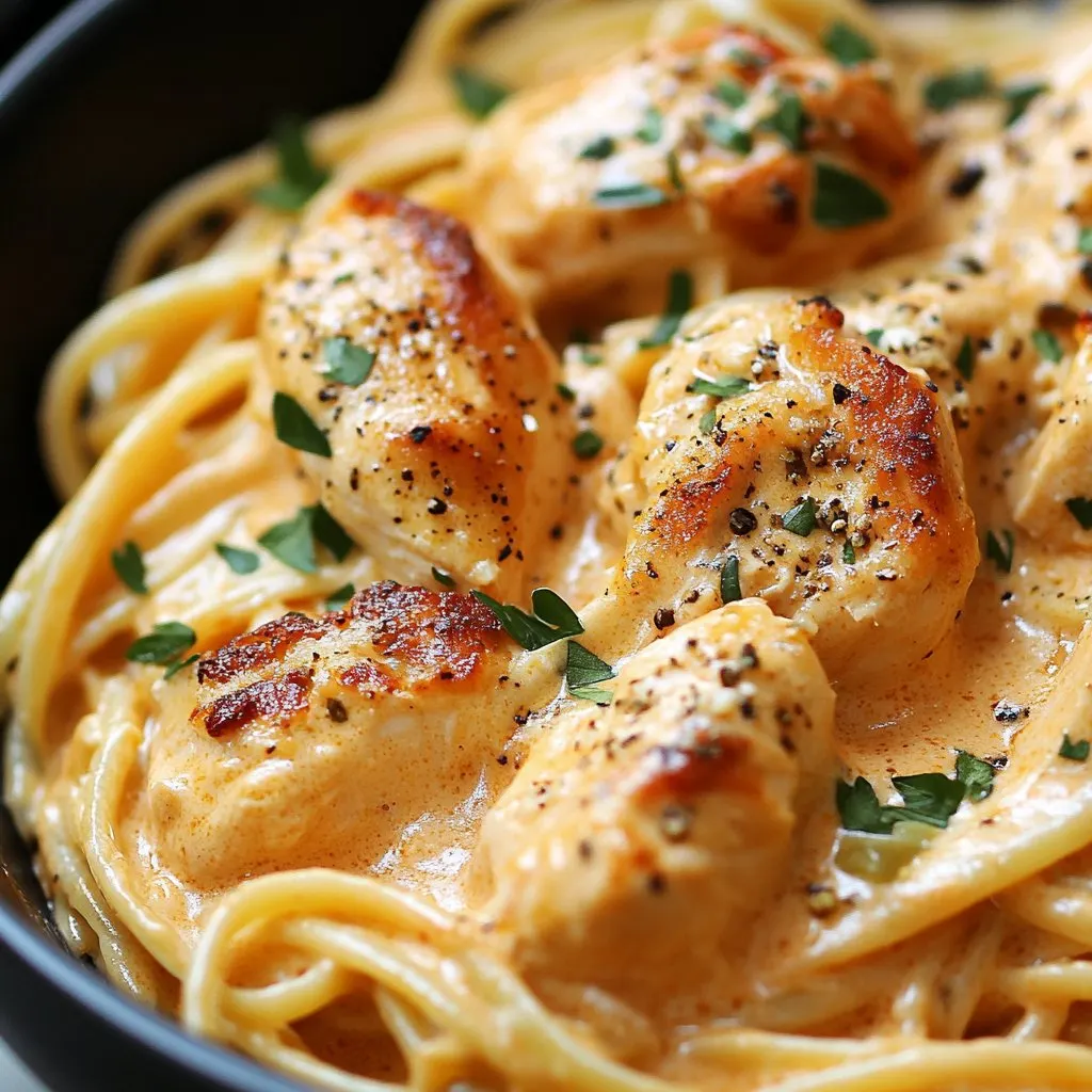 Creamy Cowboy Butter Chicken Linguine