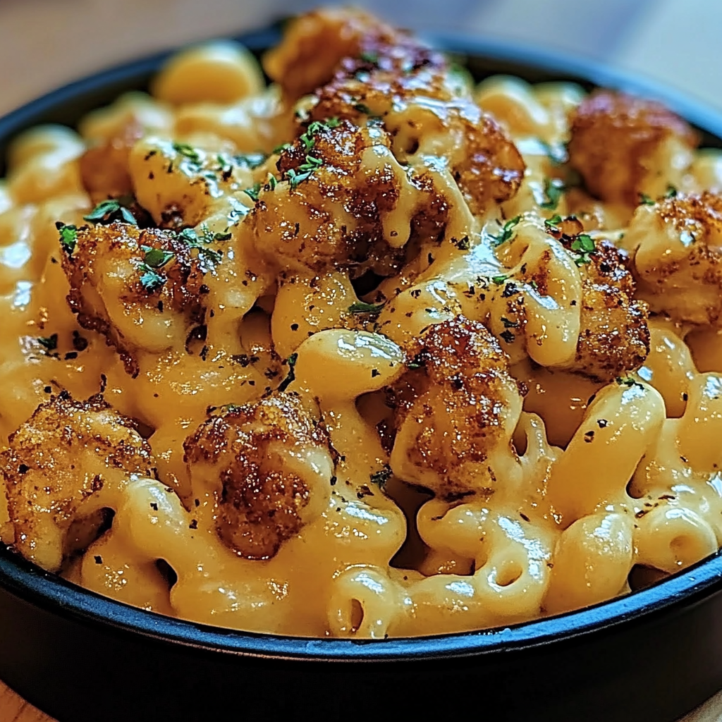 Creamy Honey Pepper Chicken Mac and Cheese