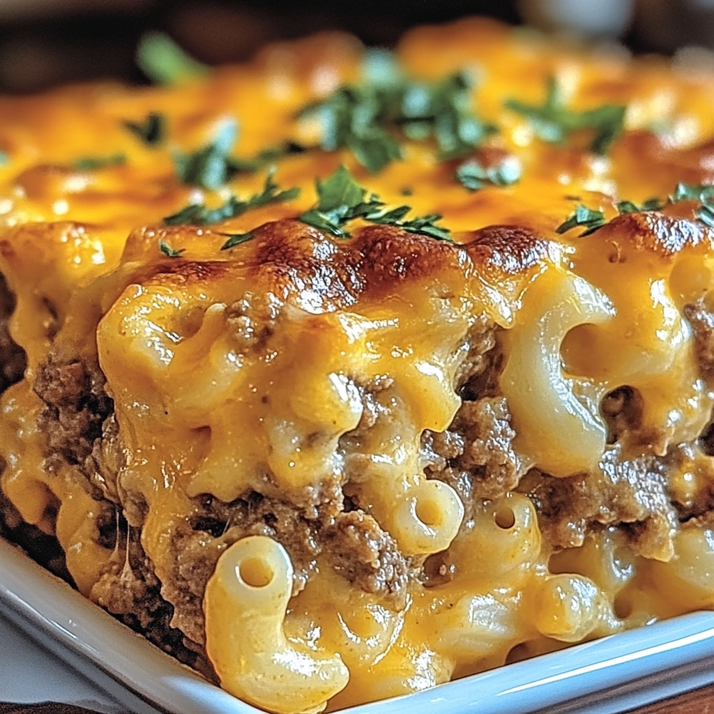 Mac and Cheese Meatloaf Casserole
