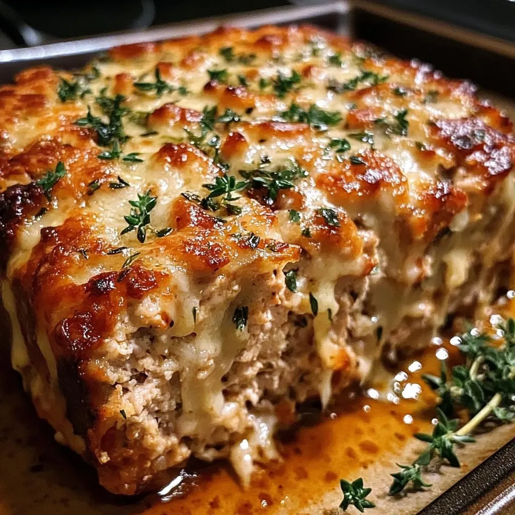 Dinner Melt-in-Your-Mouth Garlic Parmesan Chicken Meatloaf