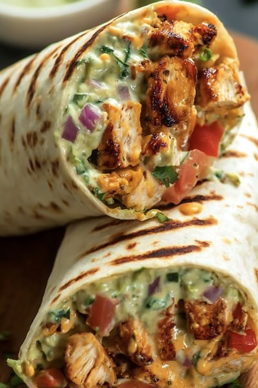 Chipotle Ranch Grilled Chicken Burrito Recipe | Smoky-spicy-creamy