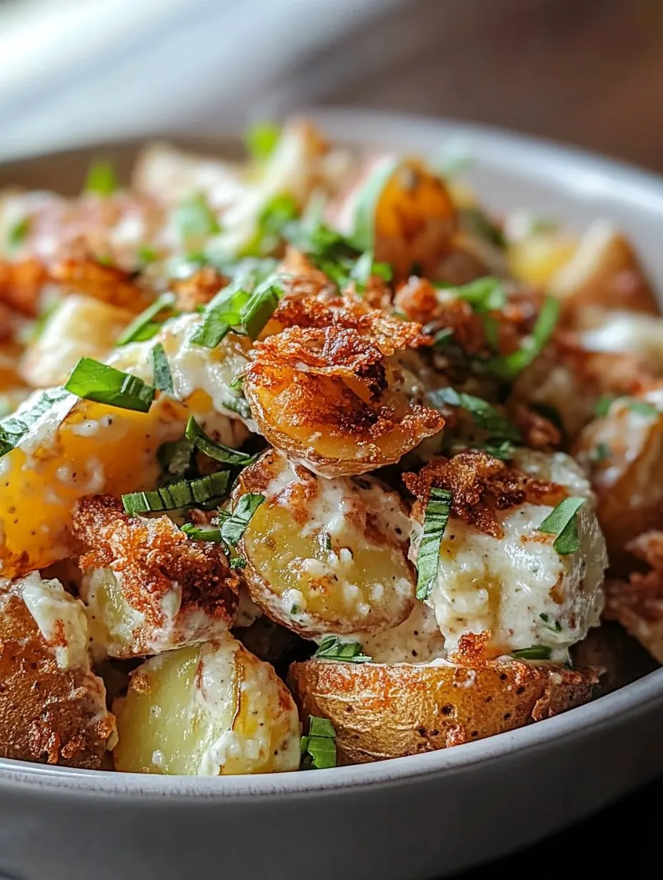 Crispy Smashed Potato Salad
