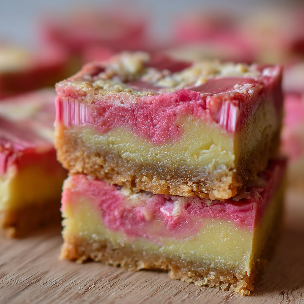 rhubarb custard bars