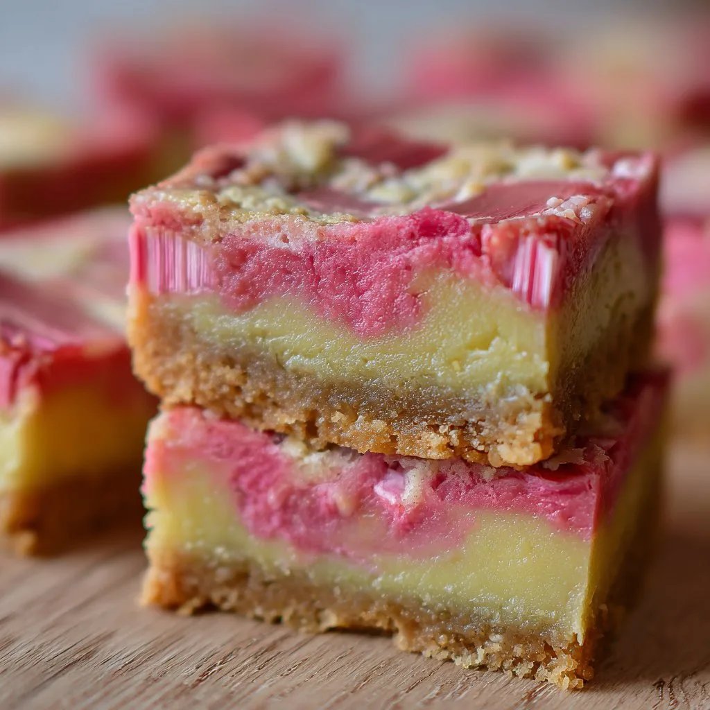 rhubarb custard bars