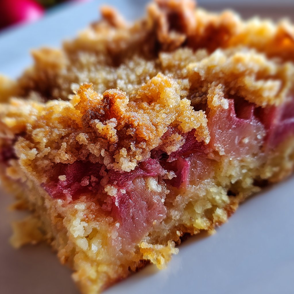 rhubarb dump cake