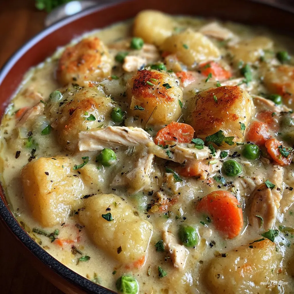 One Pot Gnocchi Chicken Pot Pie