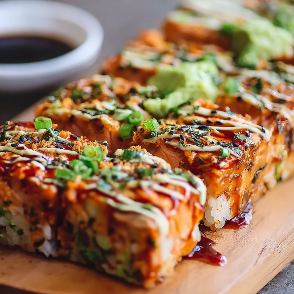 Spicy Salmon Sushi Bake