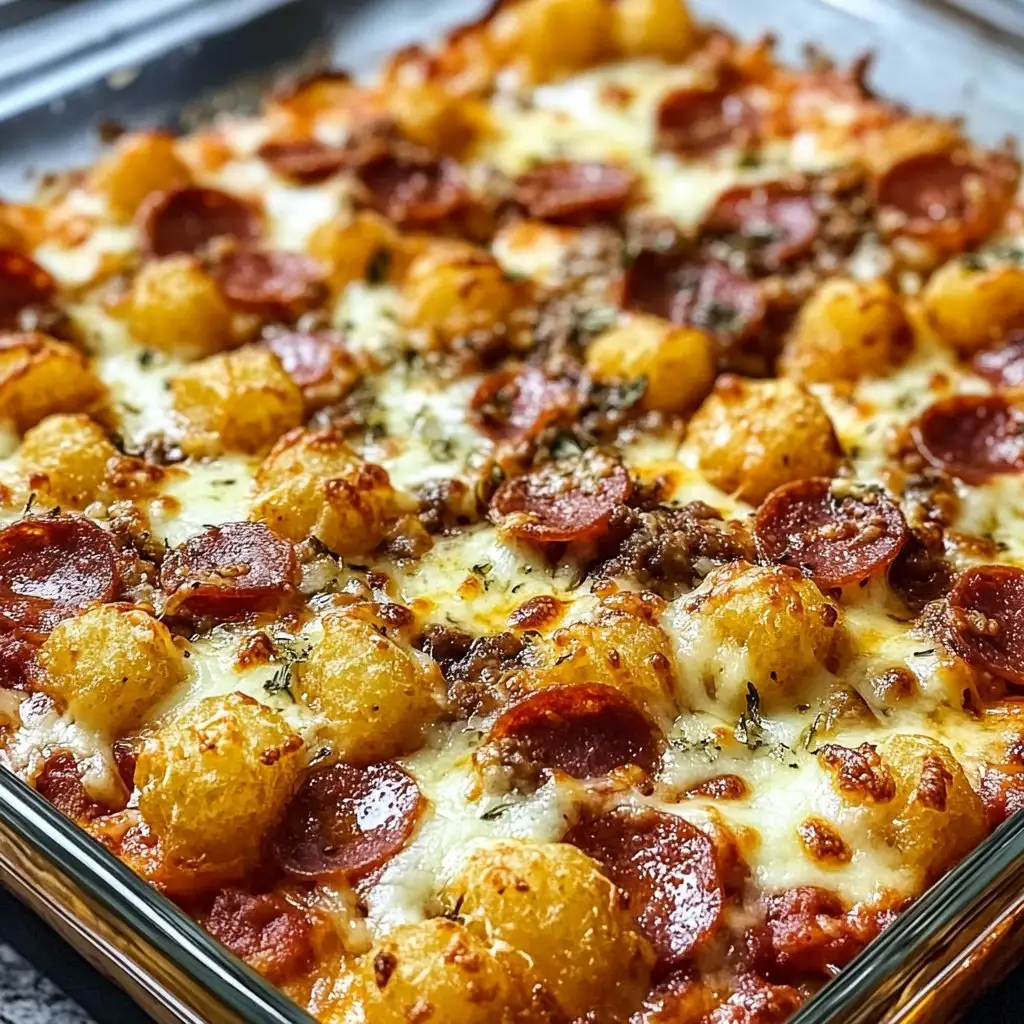 Pizza Tot Casserole