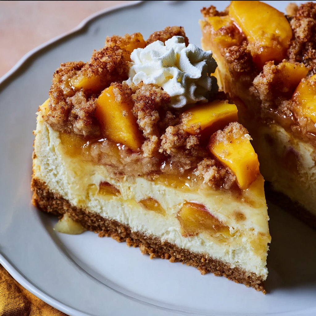 Peach Cobbler Cheesecake