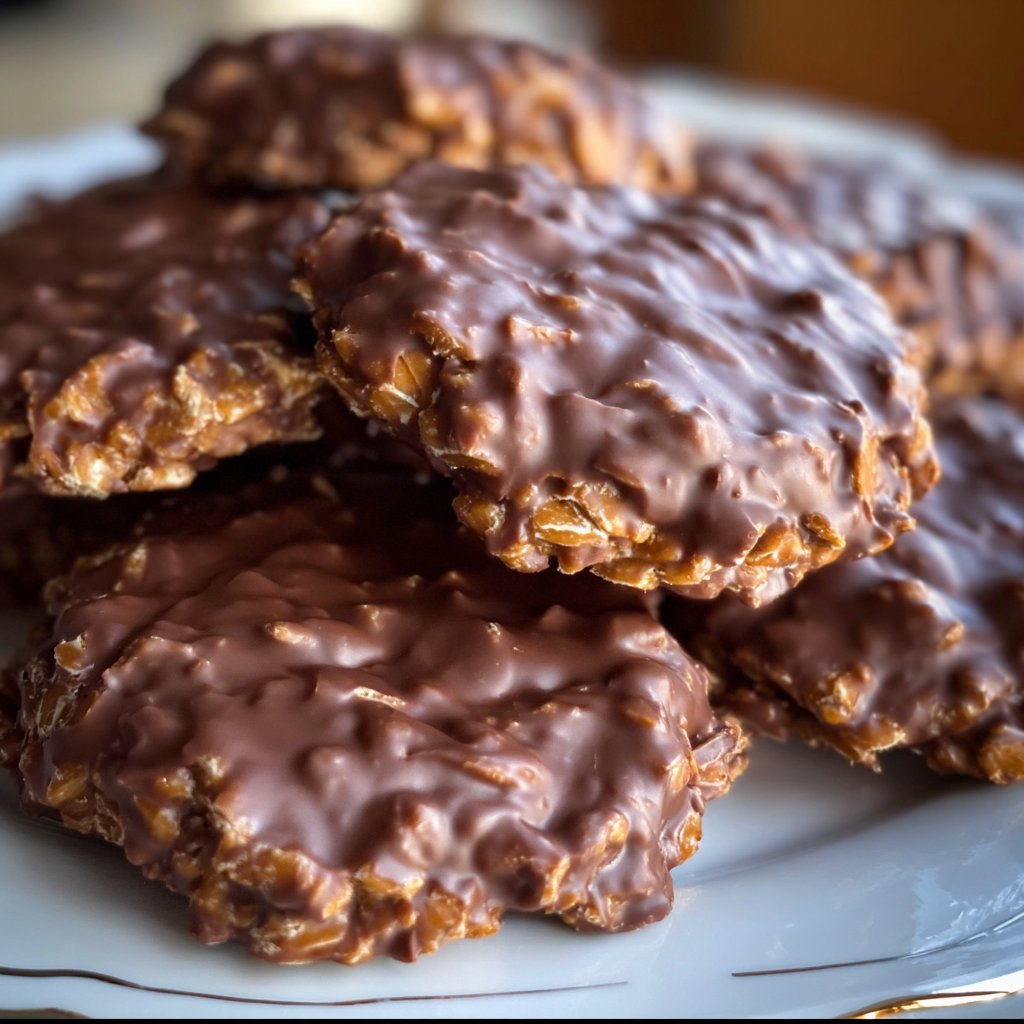 No Bake Chocolate Peanut Butter Cookies