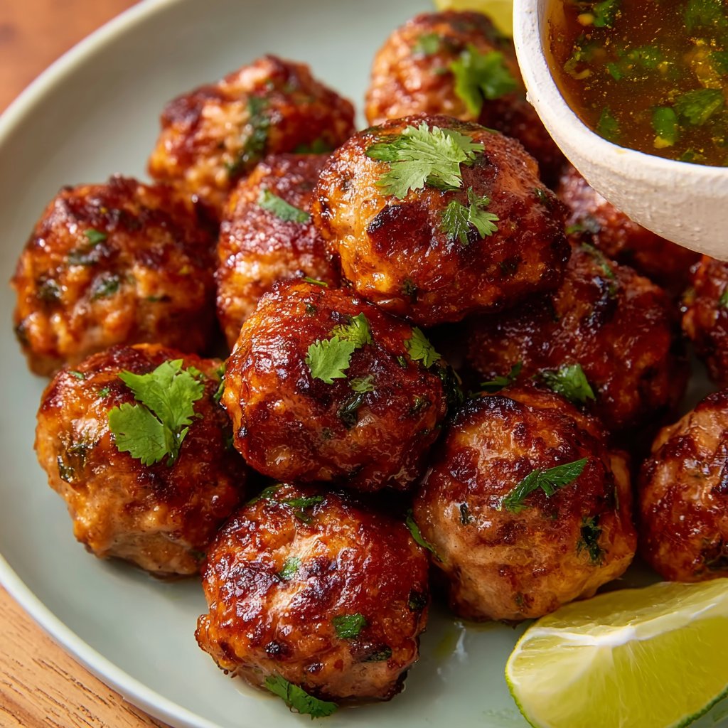 Air Fryer Chipotle Chicken Meatballs