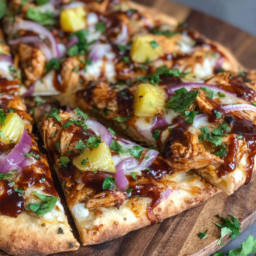 Hawaiian BBQ Chicken Flatbread