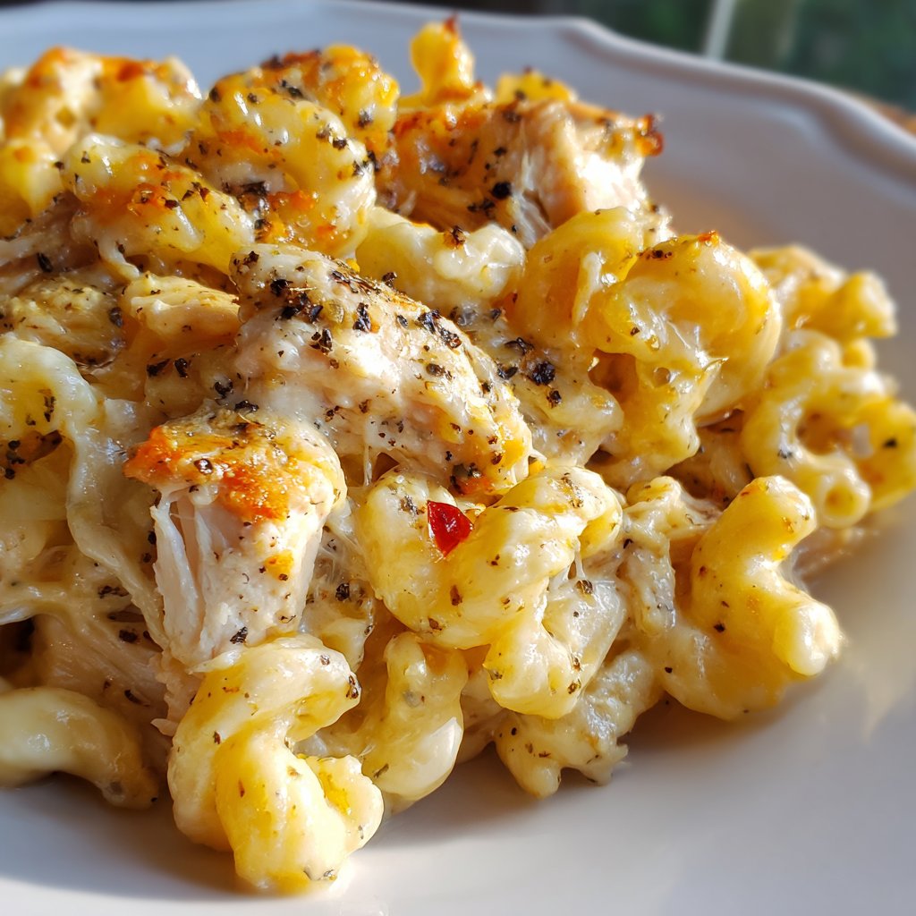 Creamy Honey Pepper Chicken Mac and Cheese Delight