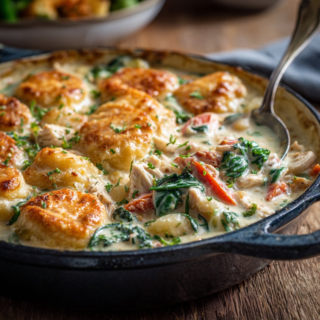 One pot gnocchi chicken pot pie