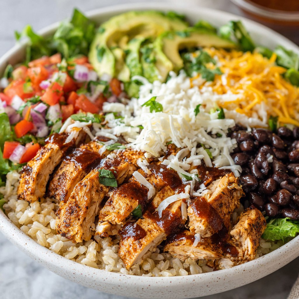 Healthy Meal Prep Chicken Burrito Bowls