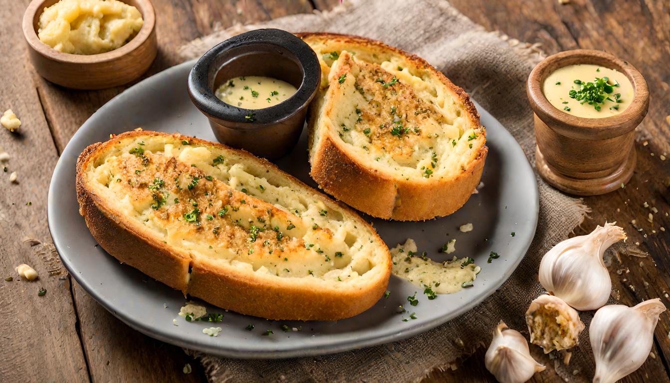 A mouthwatering image of garlic bread