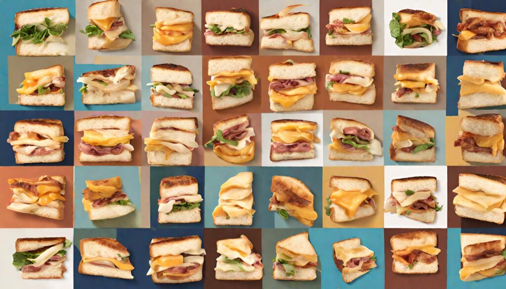 collage of sandwiches 