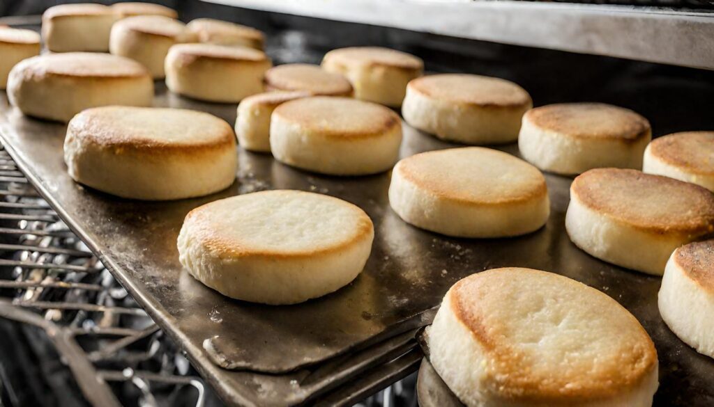 Toast English Muffins in the Oven