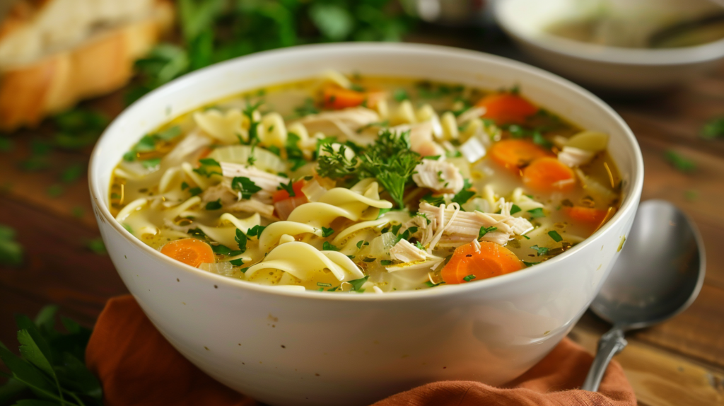 crack chicken noodle soup