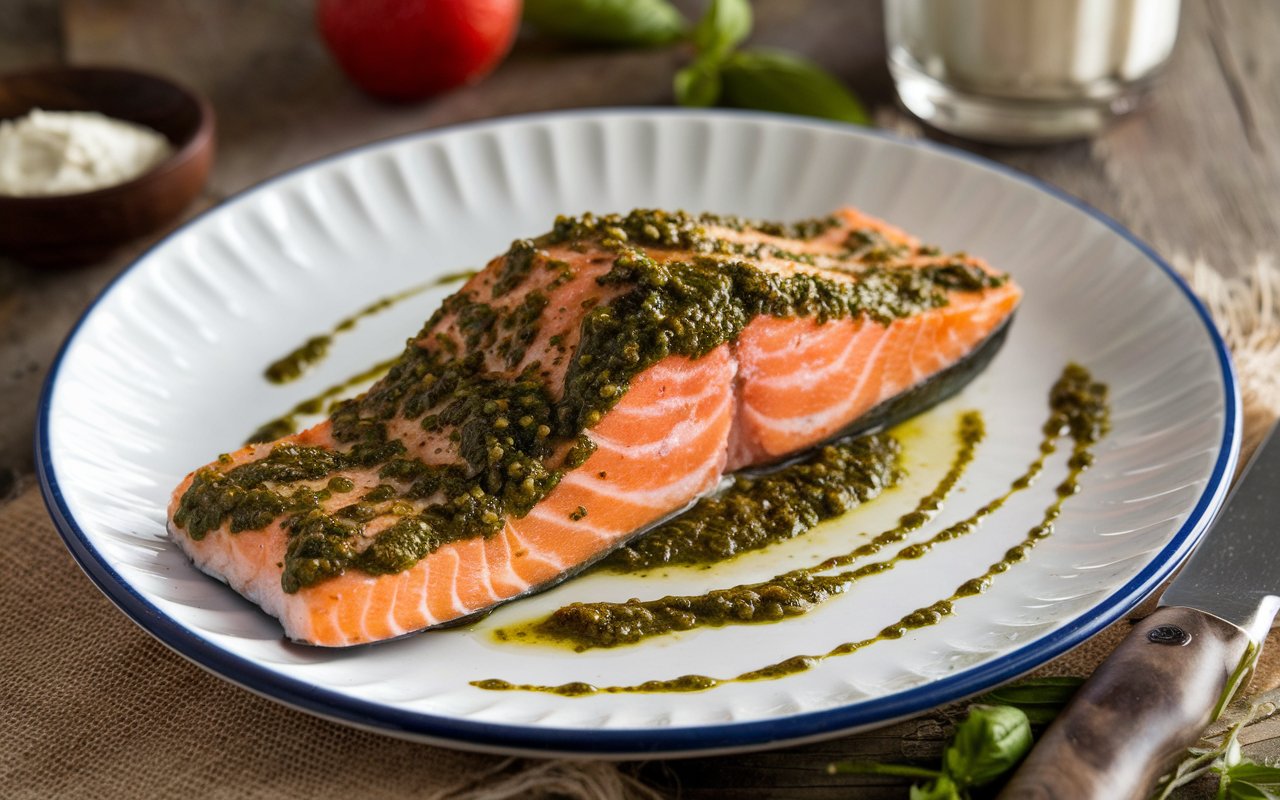 pesto salmon