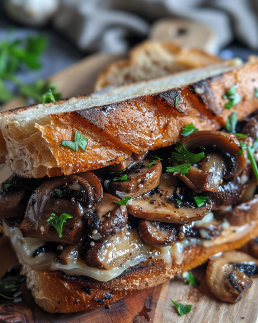 Garlic Mushroom Sandwich