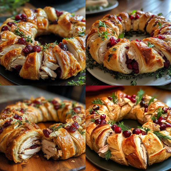 Turkey and Cranberry Crescent Ring