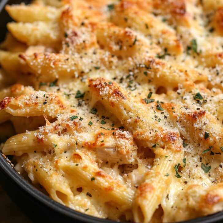 Garlic Parmesan Chicken Pasta Bake Recipe