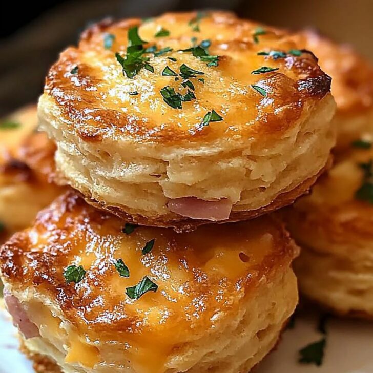 Savory Ham and Cheese Butter Biscuits Recipe
