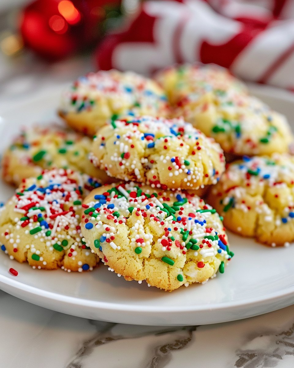 Easy Gooey Butter Cookies with Yellow Cake