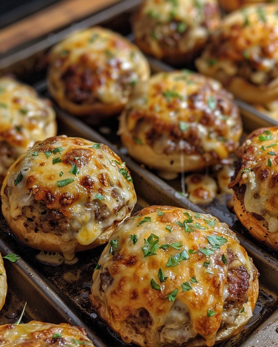 Garlic Parmesan Cheeseburger Bombs Recipe