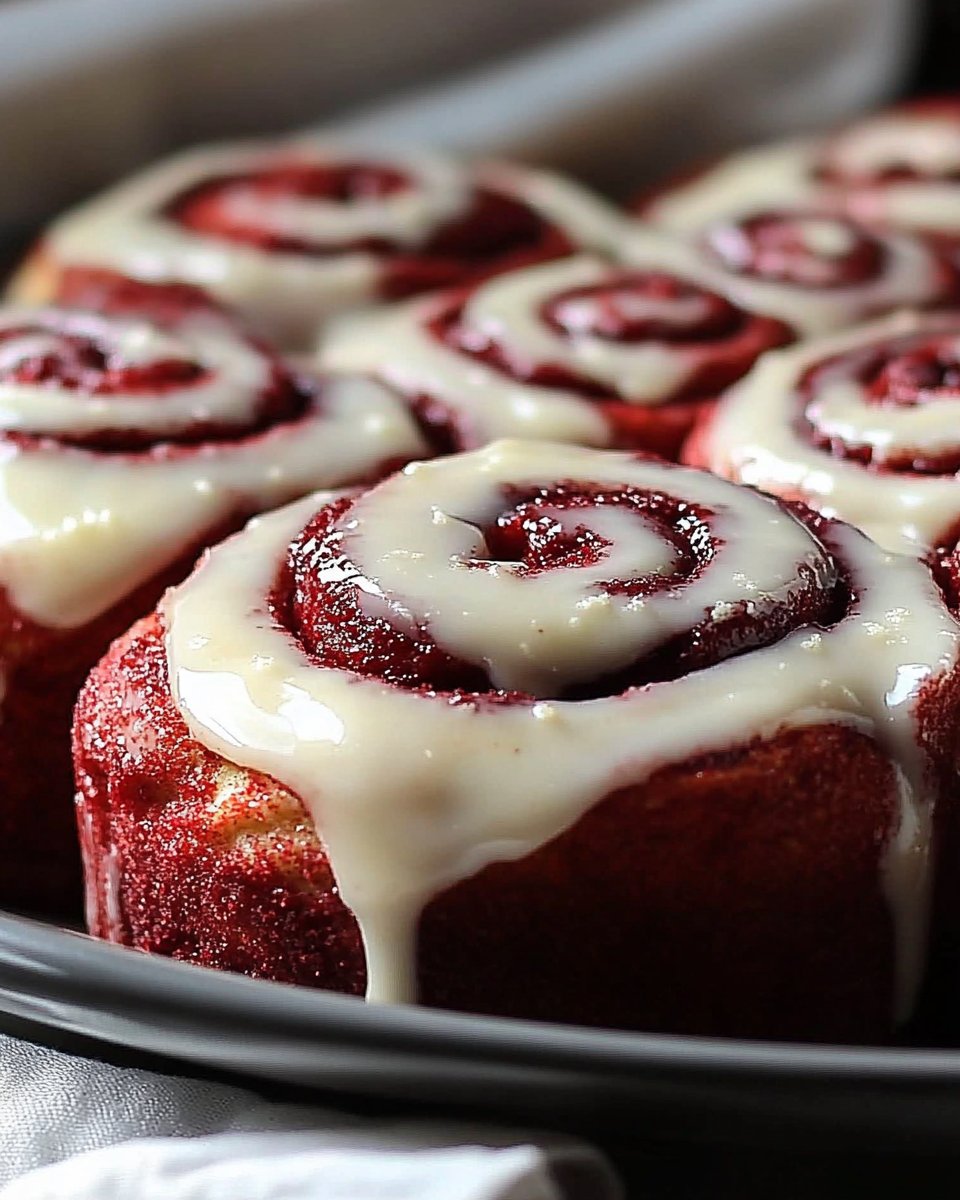 Heavenly Red Velvet Cinnamon Rolls Recipe