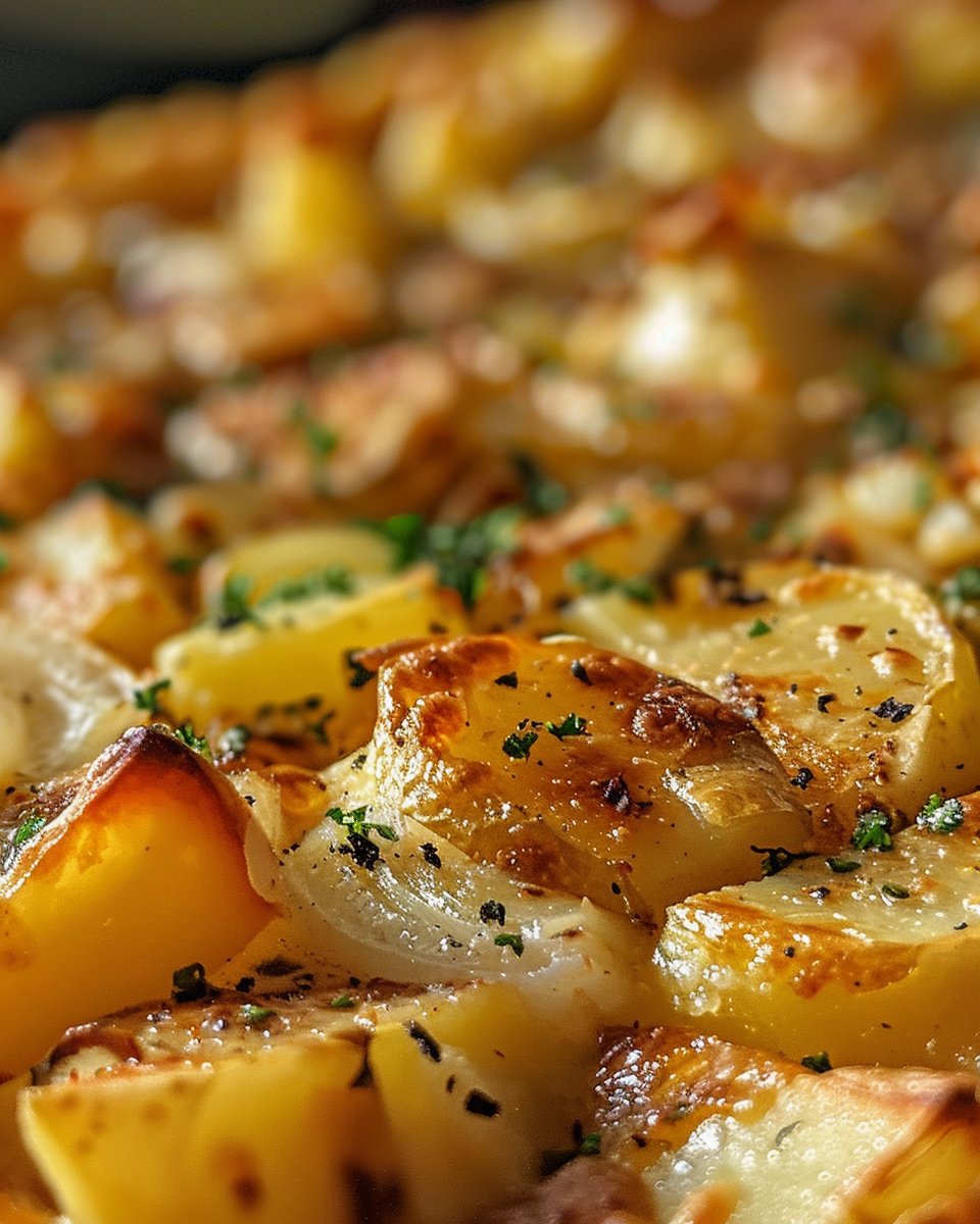 Oven Fried Potatoes and Onions Recipe