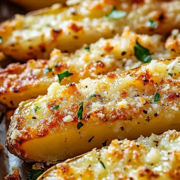 Baked Garlic Parmesan Potato Wedges Recipe