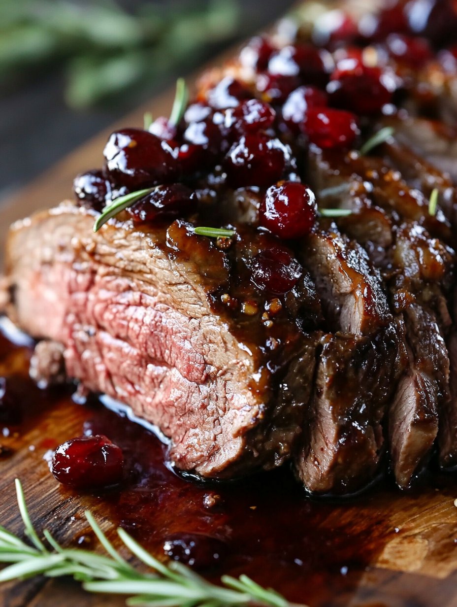 Cranberry Balsamic Roast Beef Recipe - Delicious Dinner