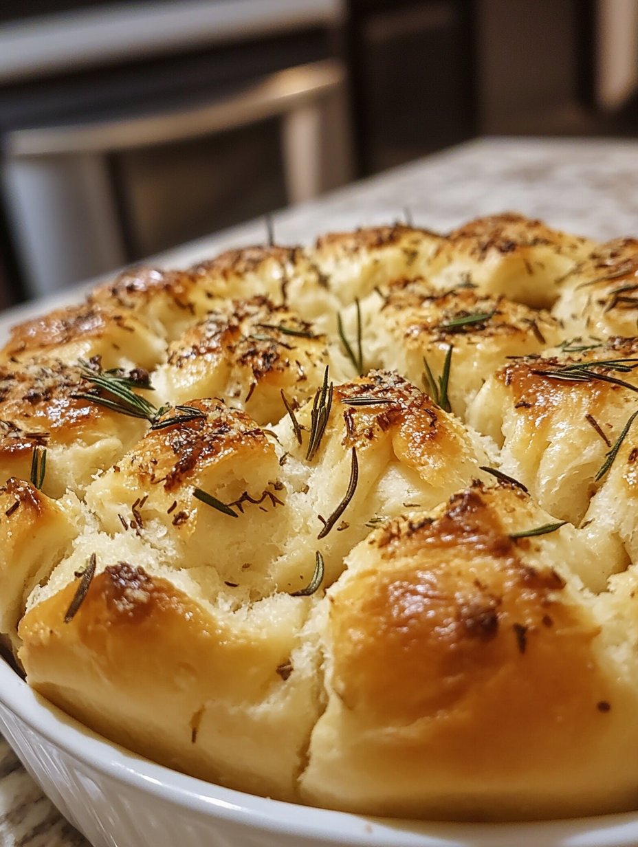 Rosemary Garlic Pull Apart Bread Recipe