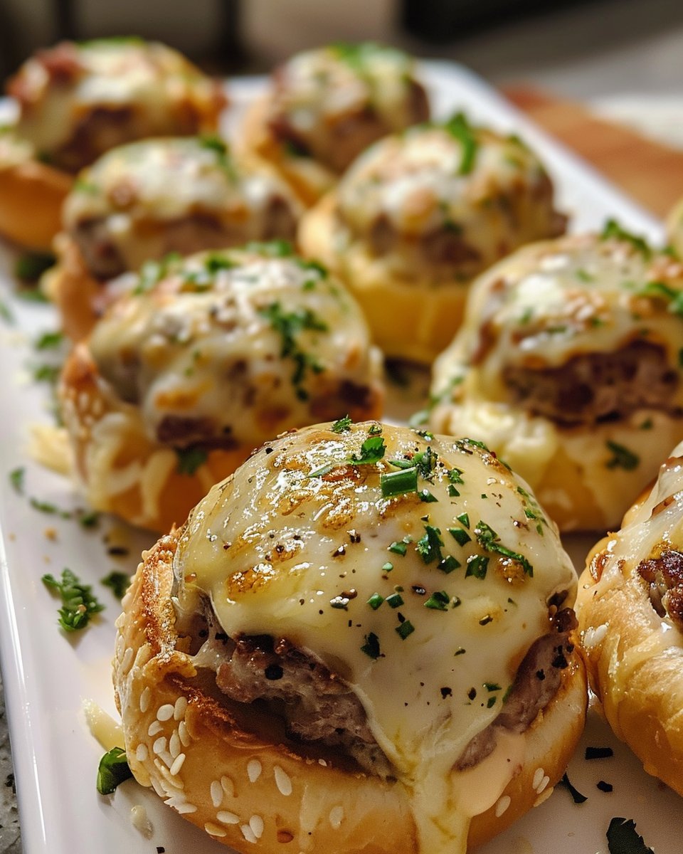 Garlic Parmesan Cheeseburger Bombs Recipe