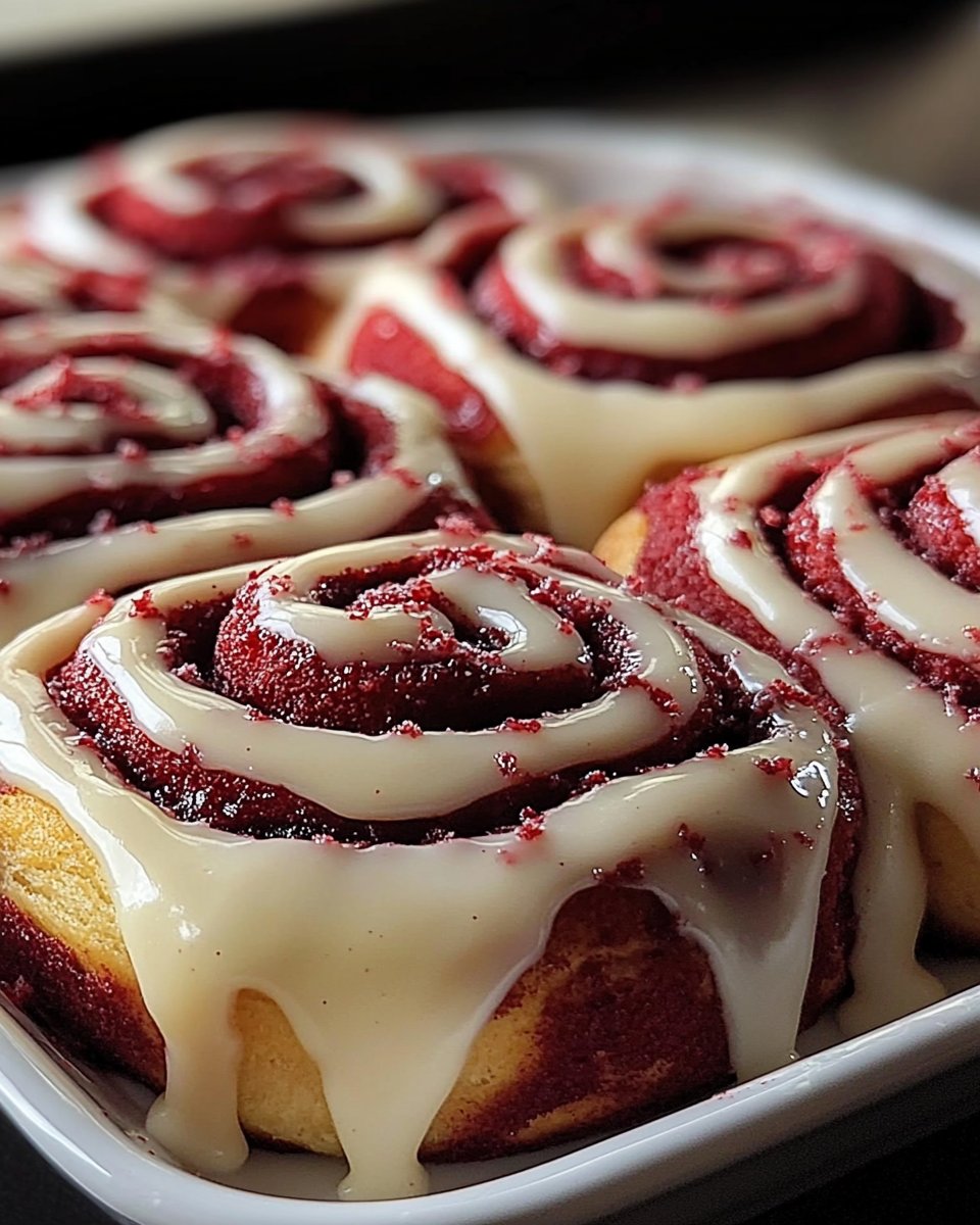 Heavenly Red Velvet Cinnamon Rolls Recipe