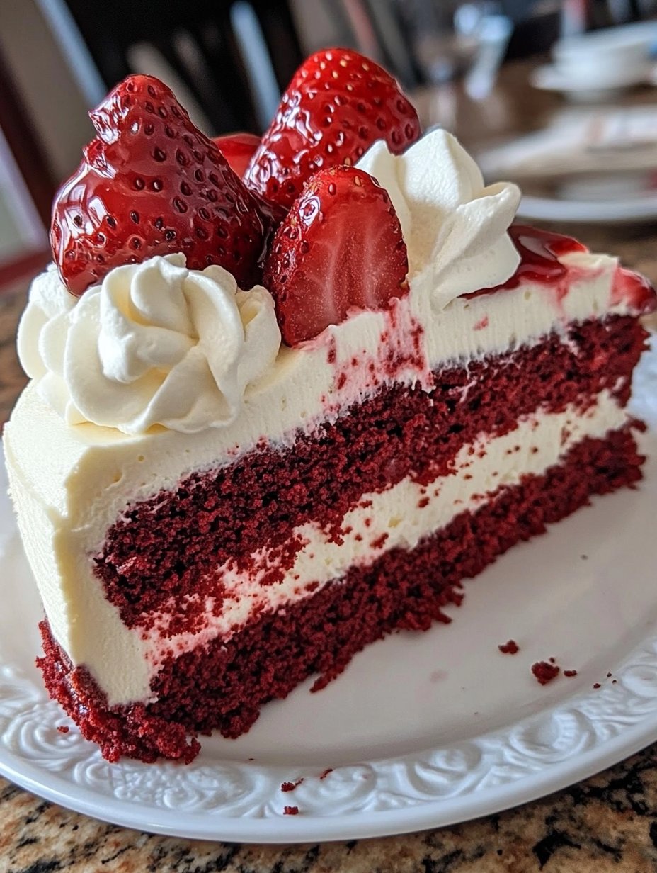 Red Velvet Strawberry Cheesecake Delight Recipe