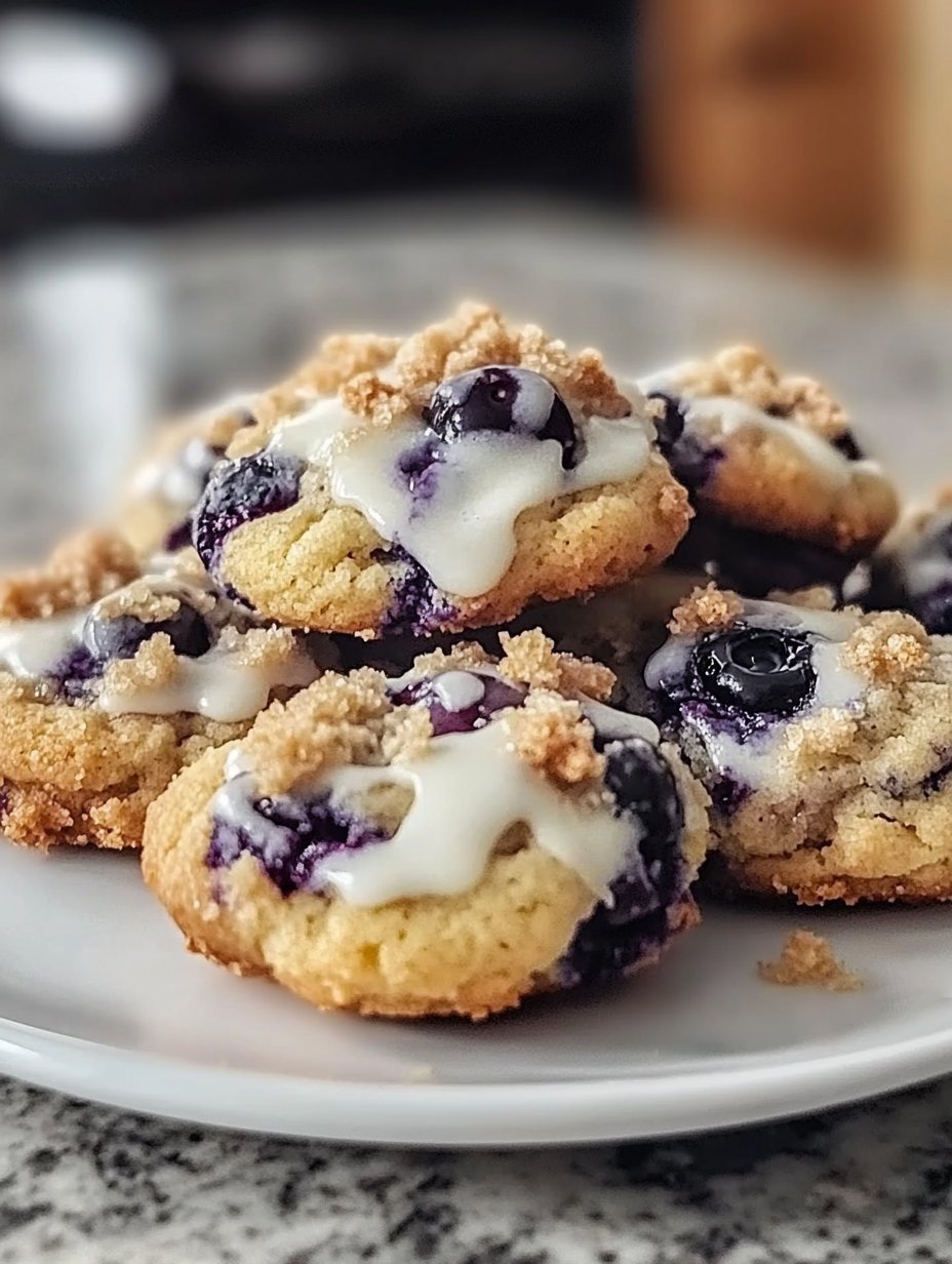 Blueberry Muffin Cookies with Streusel Topping Recipe