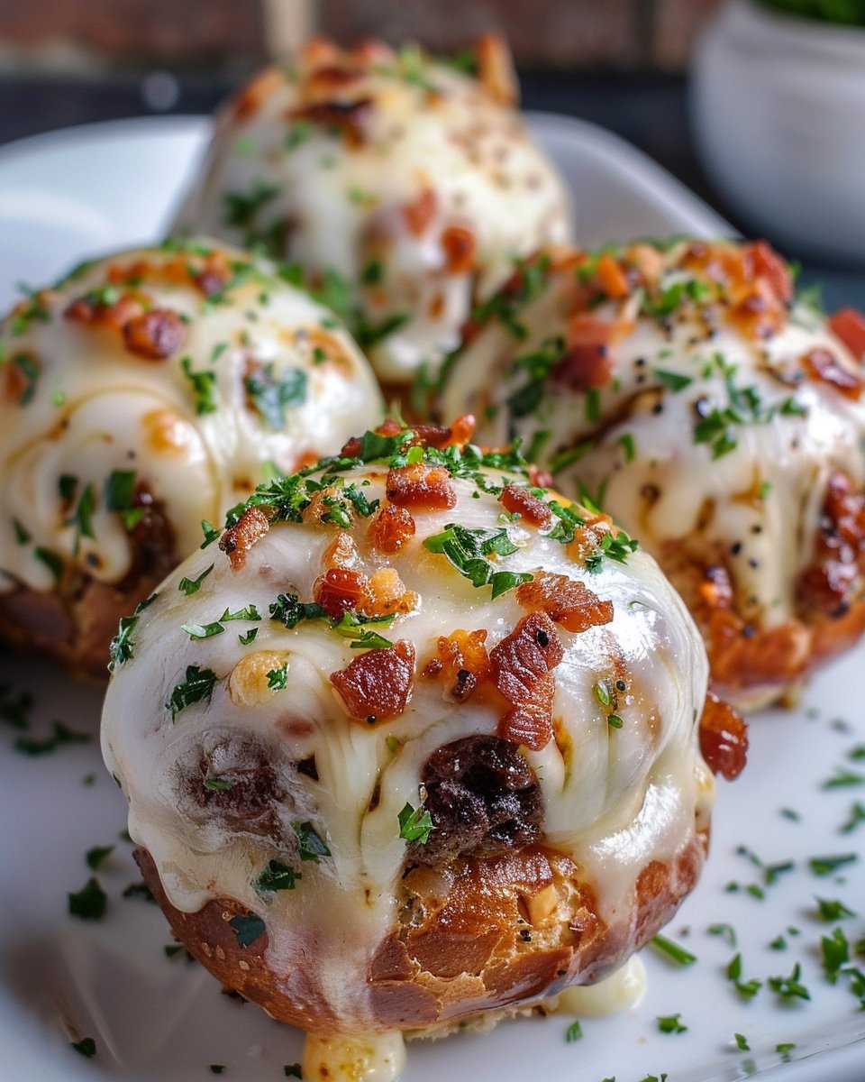 Garlic Parmesan Bacon Cheeseburger Bombs: A Delicious Treat