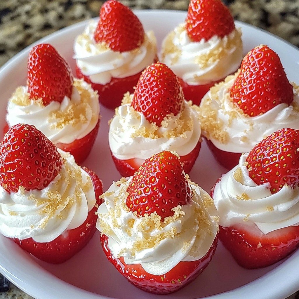 Cheesecake Deviled Strawberries Recipe Delight