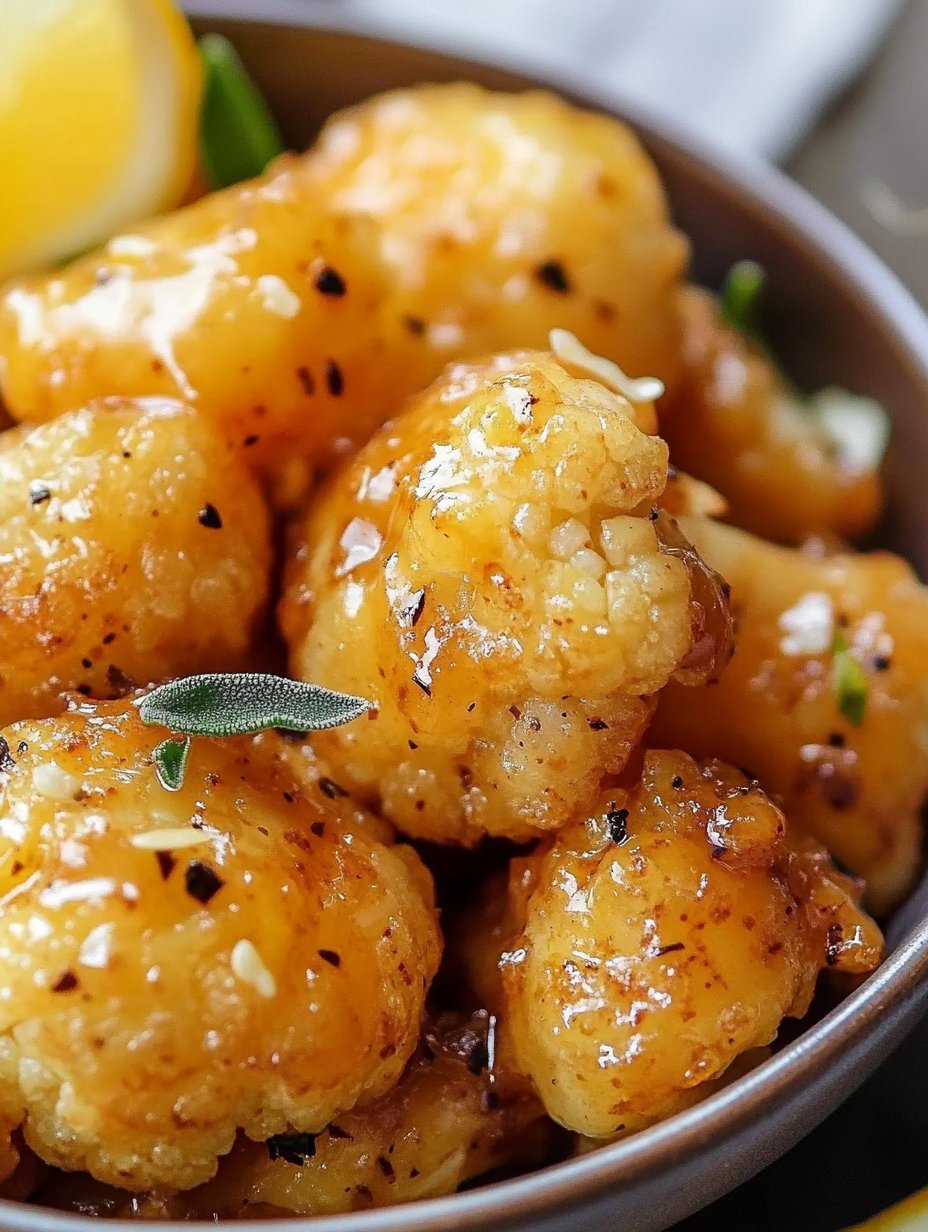 Vegan Lemon Pepper Glazed Cauliflower Recipe