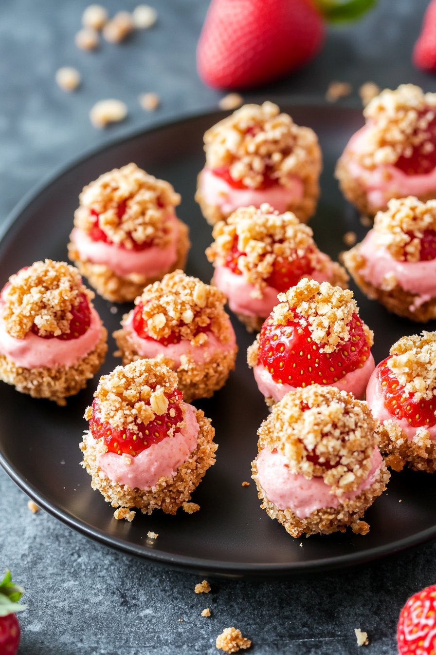 Strawberry Crunch Cheesecake Bites Recipe