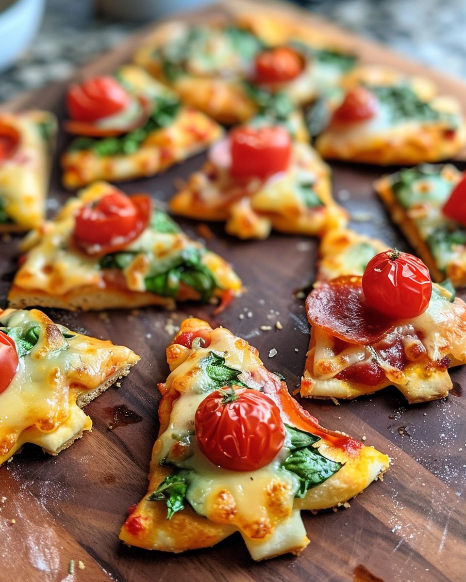 Christmas Tree Pizzas: Festive Holiday Recipe