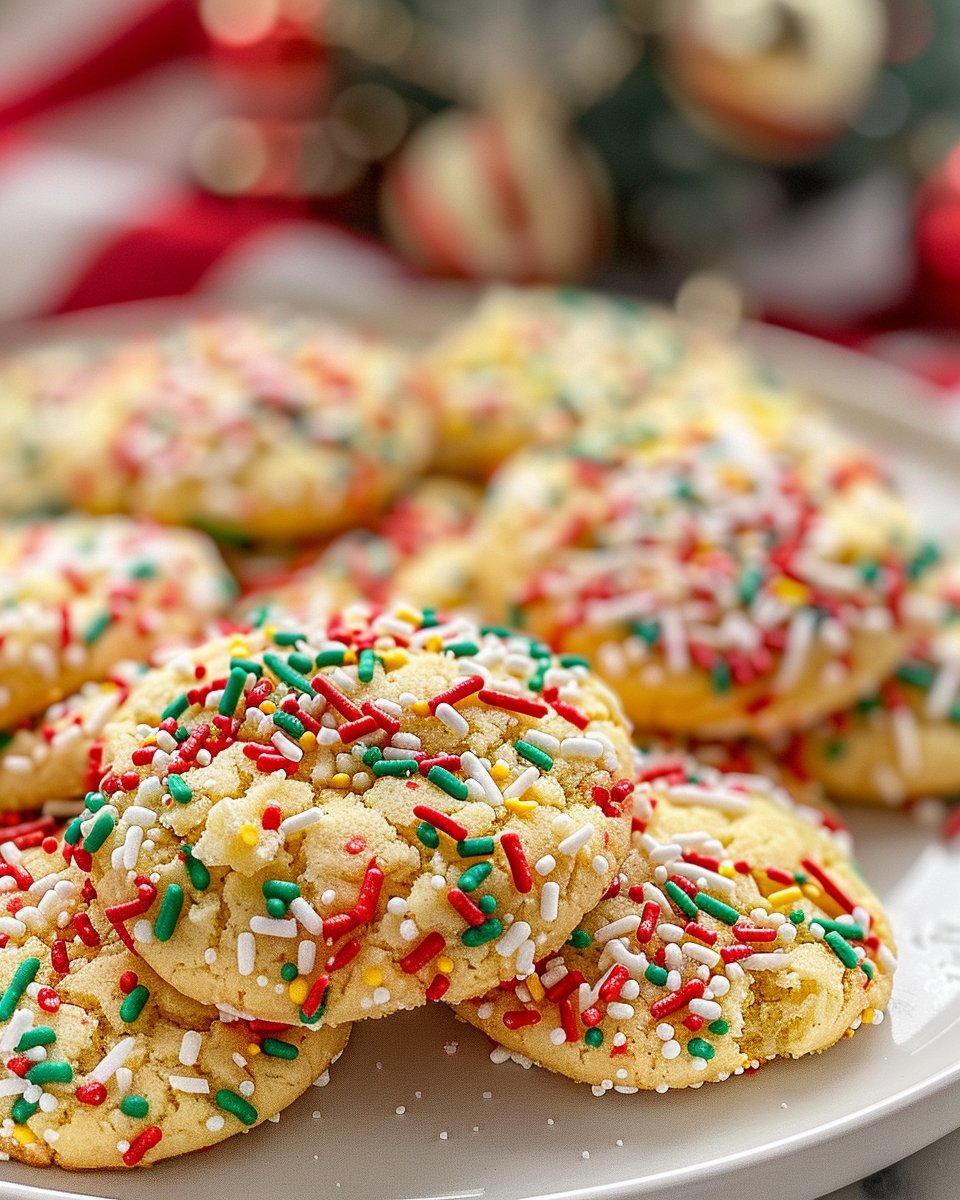 Easy Gooey Butter Cookies with Yellow Cake