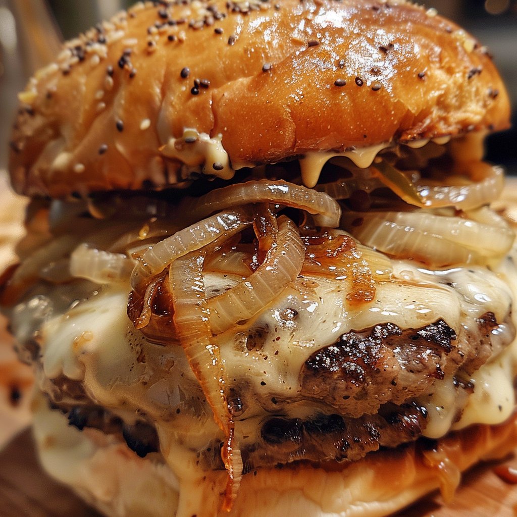 French Onion Soup Burgers Recipe for Savory Delight